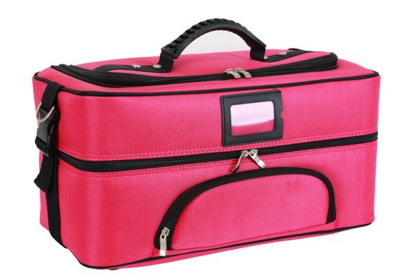 Buy cheap Professional Travel Cosmetic Bags , Portable Fabric Cosmetic Organizer Bag from wholesalers