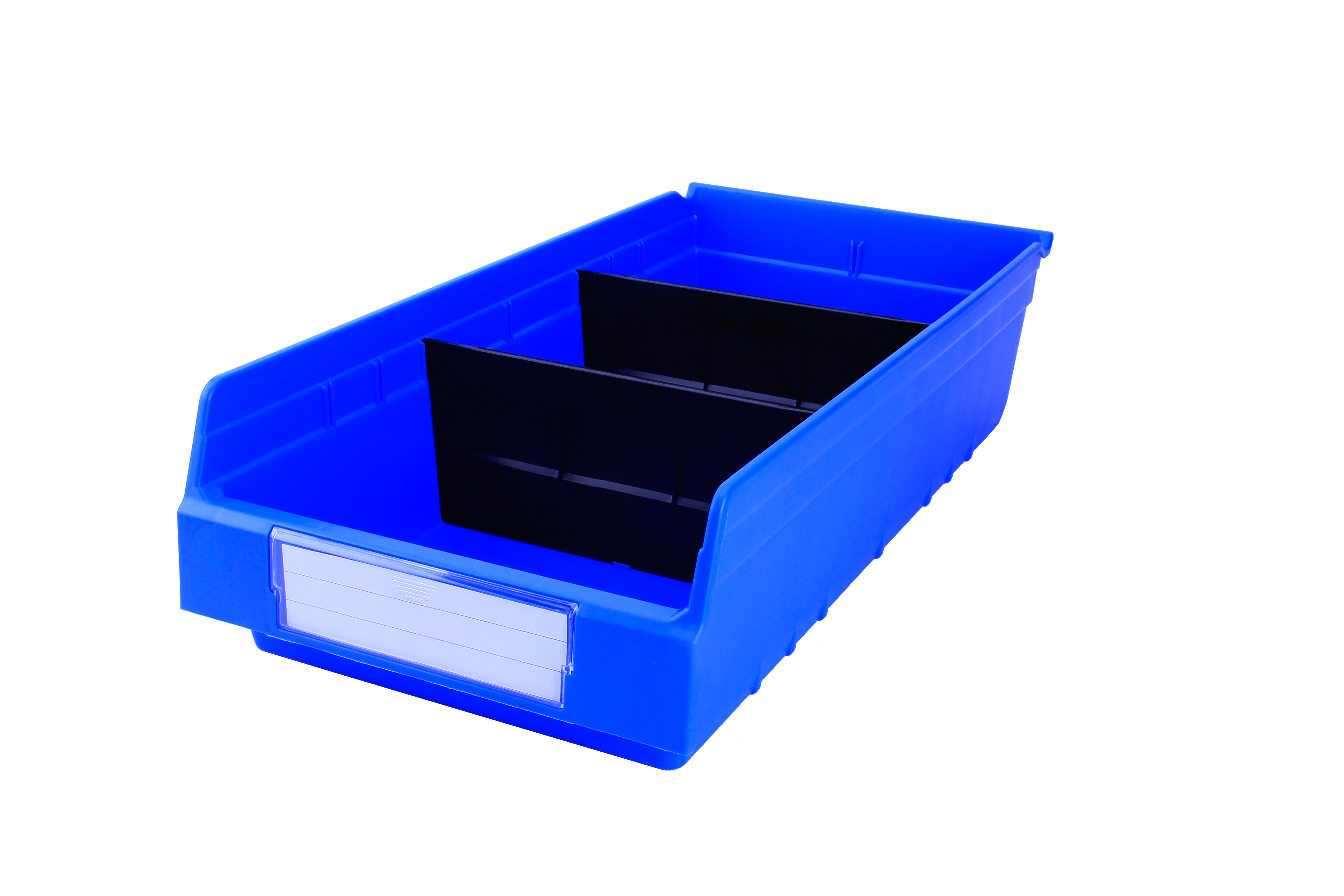 Customized Logo PP Medicine Storage Plastic Shelf Bin with Stackable Design and Divider