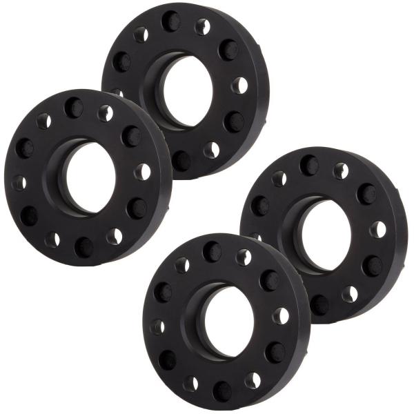 Black Color 1.25 Wheel Spacers 93.1mm Thickness 12mm X 1.5 Studs Aluminum