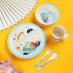 Cute Cartoon Children'S Melamine Dinnerware Set Plate Bowl And Cup BPA Free