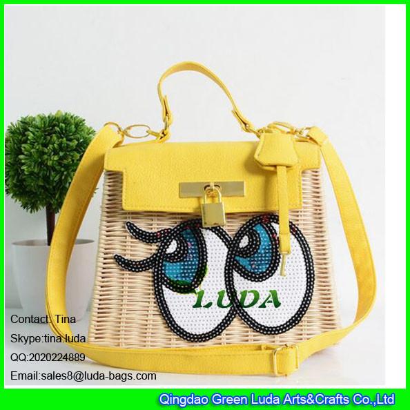 Buy cheap LUDA big eyes rattan wallet 2016 summer lady hobo cosmetic bags from wholesalers