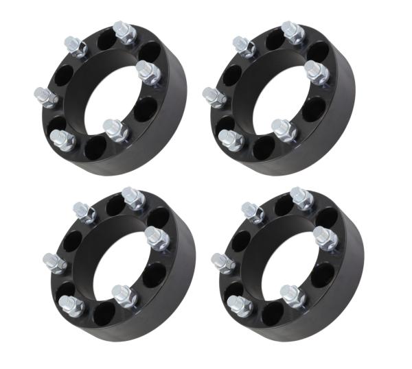 Buy cheap 50mm Black Billet Wheel Spacers 6x5.5 for Chevy Silverado 1500 Tahoe Suburban, 2.0" black wheel spacer from wholesalers