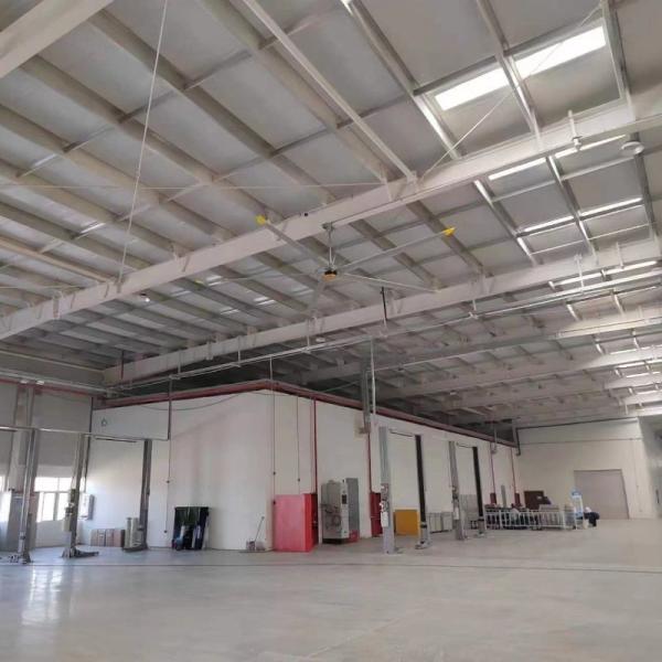 Buy cheap DX Aluminum Fan 5 Blade Pmsm Motor HVLS Industrial Ceiling Fan Used in BYD Energy Automobile from wholesalers