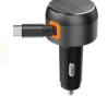 Buy cheap Aluminum Alloy USB Port Car Charger Type C 60W PD Car Charger With Rectractable Cable from wholesalers