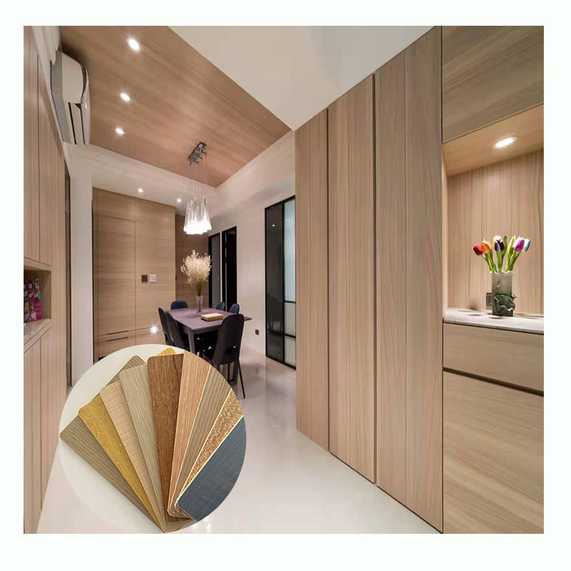 Decoration Wall Carbon Crystal Plate Bamboo Wood Fiber Panel Wood Veneer Integrated Decorative Wall Panels
