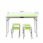 Plastic and Aluminum Picnic Folding Table 100kgs Load