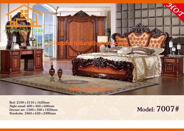 Buy cheap Classic italian provincial antique hotel new white carved model mdf bedroom furniture sets for middle east from wholesalers