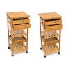 Buy cheap Hot Sale High Quality Decor 4-Tier Bamboo Home Furniture Kitchen Trolley from wholesalers