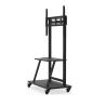 Buy cheap Universal Height Adjustable Rolling TV Stand With Wheels 90 Degrees Swivel from wholesalers