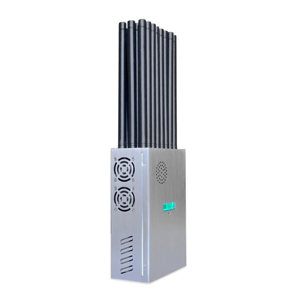 New design 24 antennans portable signal jammer blocking WIFI 6E and mobile phone 2G, 3G, 4G, 5G, GPS, WIFI, UHF, VHF, RF,LOJACK signals With new