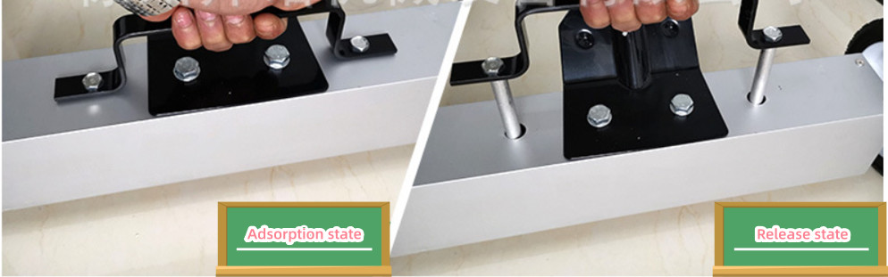 Wheeled Lightweight Handheld Magnetic Sweeper Top Release High Cleaning Efficiency