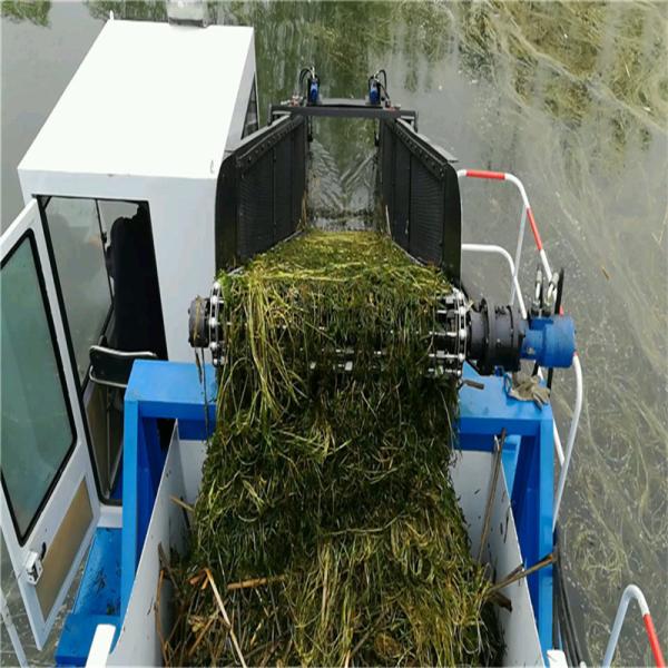 Buy cheap keda berky aquatic weed harvester stainless chain fuel consumption water plants cutting machine aquatic weed harvester from wholesalers