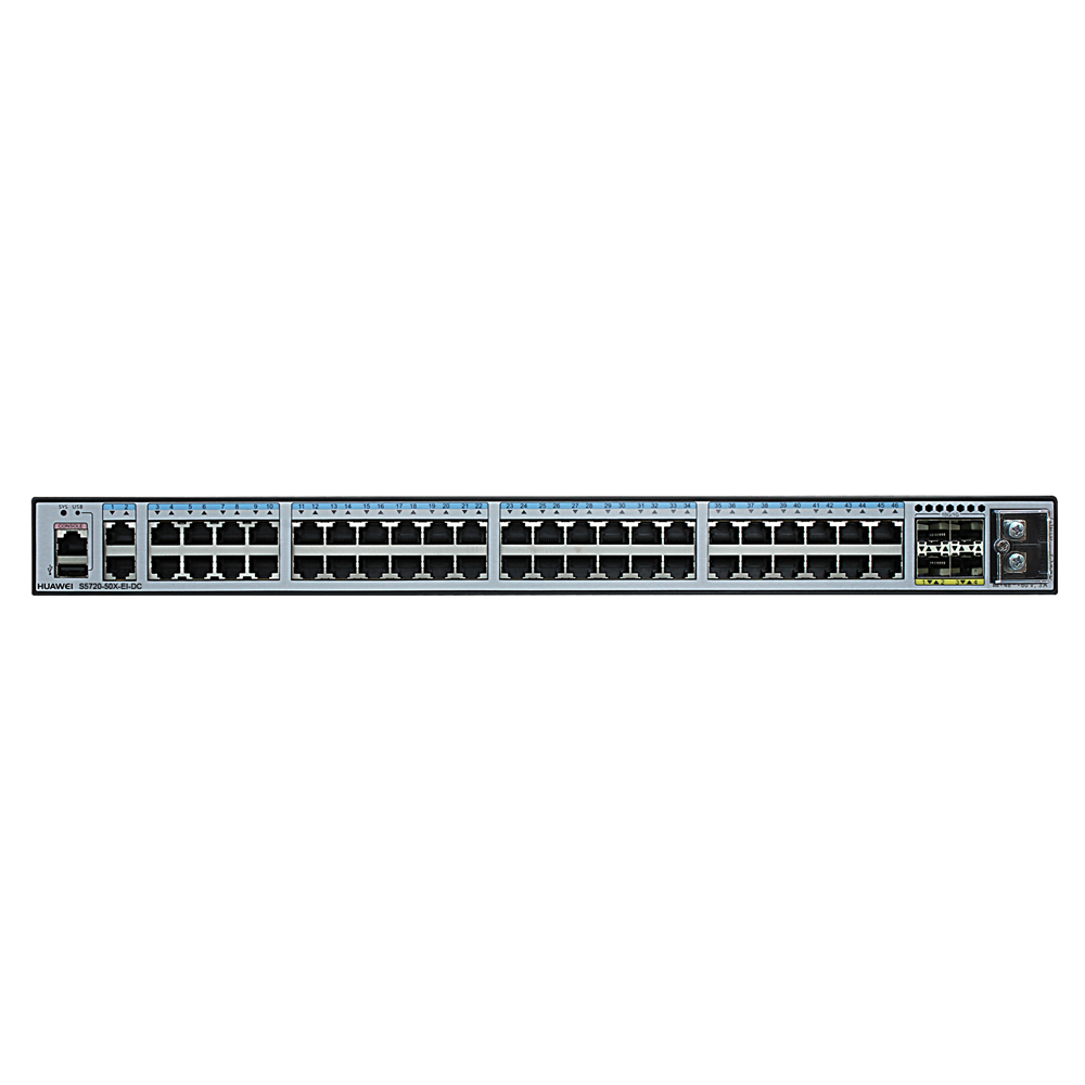 48 Ports 10/100/1000Mbps Switch Four 10GE SFP Ports Huawei S5720-50X-Ei-DC S5700 Switch