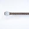 Buy cheap Iron Curtain Twist Rods Sets With Crystal Caps Curtain Finials And Brackets from wholesalers