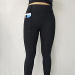 Compression High Waisted Riding Breeches Woman Full Seat Black Equestrian