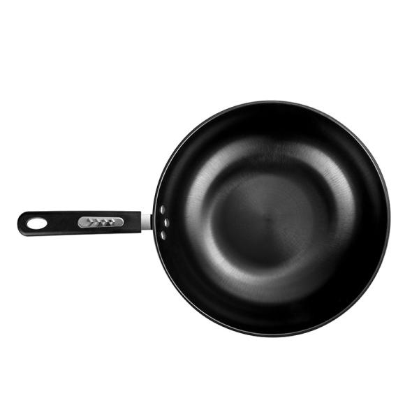Buy cheap Carbon Steel Stir Frying Pans PTFE Free Heat Proof 32cm Wok With Lid from wholesalers