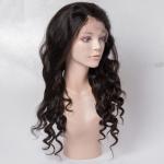 Virgin Human Hair Lace Front Wigs No Shedding For Black Woman , Medium Brown