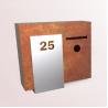 Buy cheap Antique Design Outdoor Waterproof Wall Mounted Post Box Corten Steel Mailbox from wholesalers