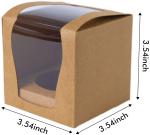 Single Clear Wedding Cupcake Disposable Cardboard Cake Boxes