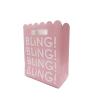 Buy cheap OPP Custom Logo Pink Paper Shopping Bags CMYK Pantone Printing For Clothing Carrier 4C from wholesalers