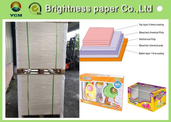 Buy cheap Strong Stiffness Food Grade Paperboard , Coated Glossy Paper 230gsm ~ 400gsm from wholesalers