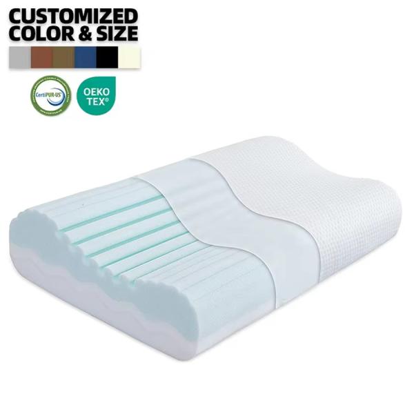 Buy cheap Adjustable Contour Memory Foam Pillow Washable Orthopedic Neck Support Pillow from wholesalers