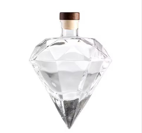 Buy cheap Industrial Gin Vodka Rum Wine Spirits Brandy Diamond Shape Glass Bottle for Beverage from wholesalers