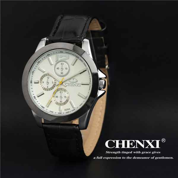 Authentic Leather Watches Dropshipping Black White Fashion Unisex Watch Band Quartz Watch