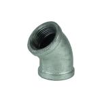 Galvanized Steel Ductile Iron Pipe Fittings Standard Female Connection 45 Degree