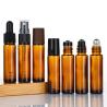 Buy cheap 10ml Amber Glass Essential Oil Roller Bottles With Stainless Steel Roller Balls And Caps from wholesalers