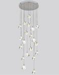 LED square pendant lights hotel villa large spiral staircase chrome Diamond