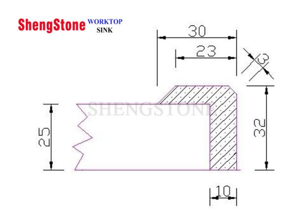 Buy cheap Professional Epoxy Flat Marine Edge 25 Mm Thickness Color Customized from wholesalers