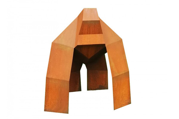 300cm Height Corten Steel Life Size Giraffe Sculpture For Garden Decoration