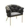 Buy cheap Metal Artist Dressing Table Chair Gold Makeup Blue Gray Velvet from wholesalers