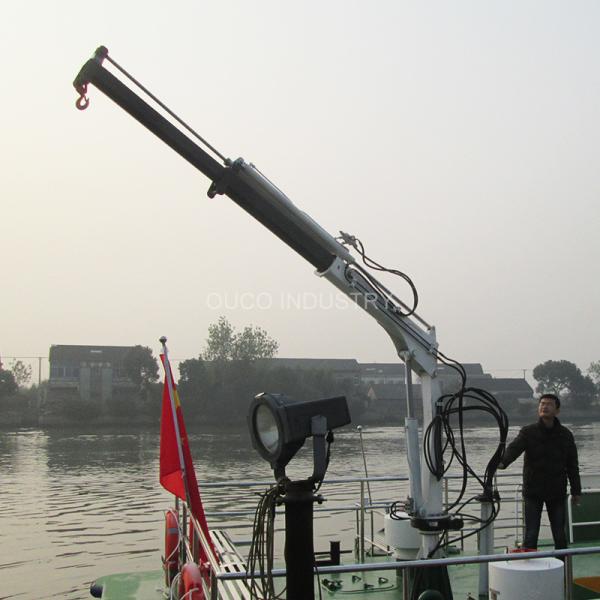 Buy cheap Factory Steel 0.35T 3.5M Telescopic Boom Crane Lifting Mini Knuckle mobile boat Marine from wholesalers