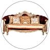 Buy cheap European Style Solid Wood Living Room Furniture Fabric Small Apartment Sofa 3 Seater from wholesalers