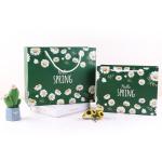 OEM Private Logo Paper Shopping Bags With Handles Hot Stamping Surface