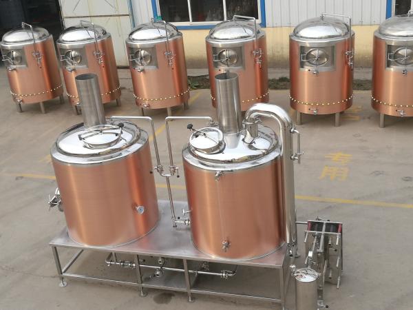Buy cheap Rose Gold SS304 / 316 500L Small Brewery Equipment 50 / 60 Hz Frequency from wholesalers