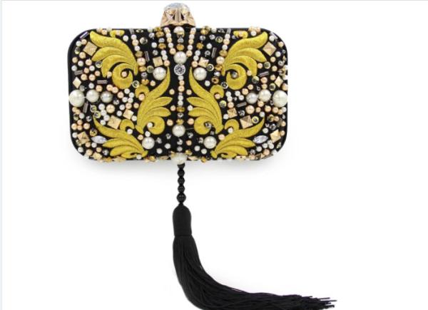 Buy cheap Jewellery Diamond Banquet Womens Evening Clutch Handbags With Silk Tassels from wholesalers