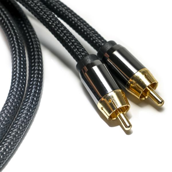 Buy cheap RCA Digital Audio Cable 3.5MM Knit nylon Rope Plated Aluminum Alloy Shell Golden Connector Premium Quality For Soundbar from wholesalers