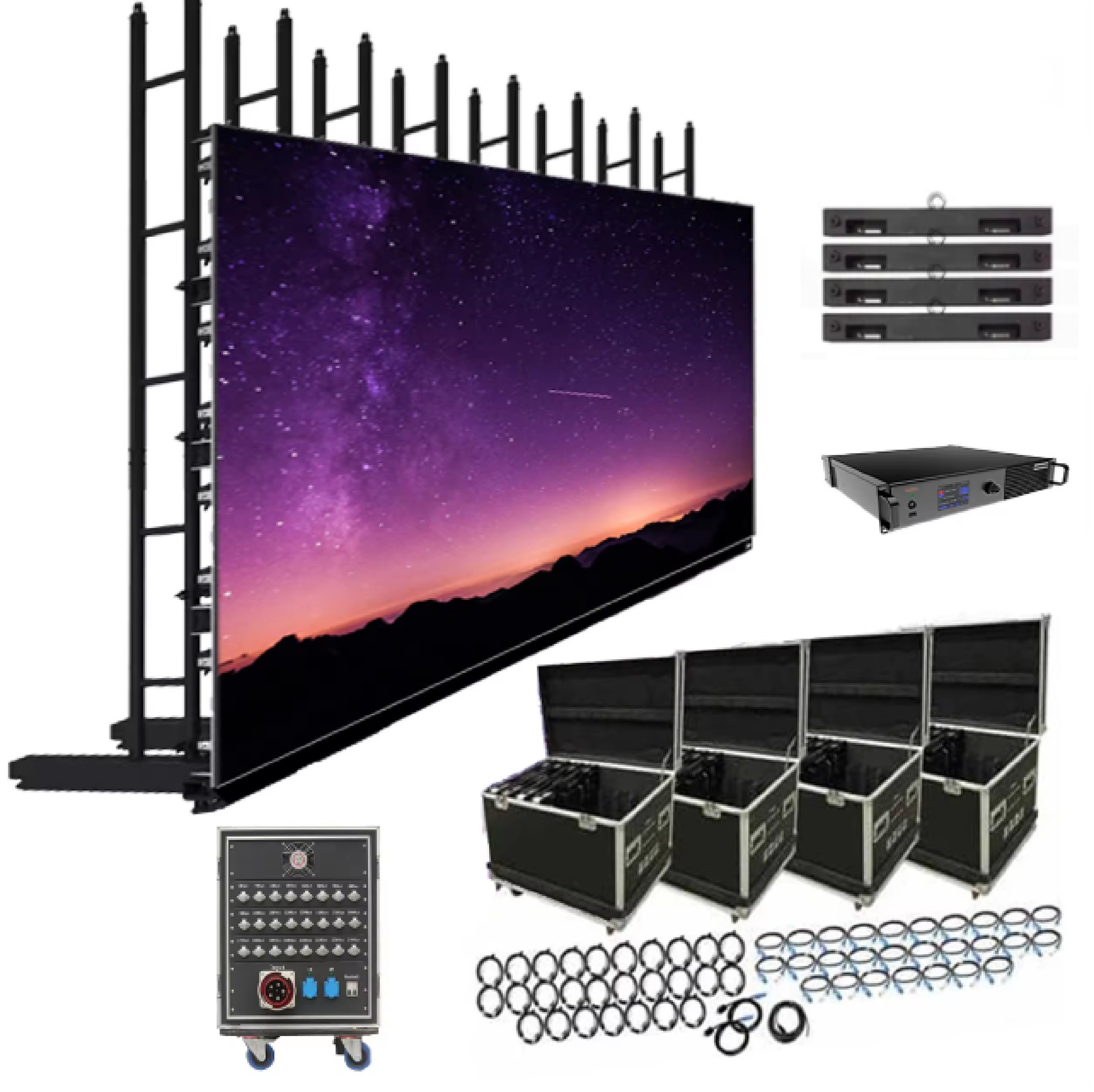 Outdoor High Tech Stage LED Display Fixed Installation P1.56 Stage LED Video Wall