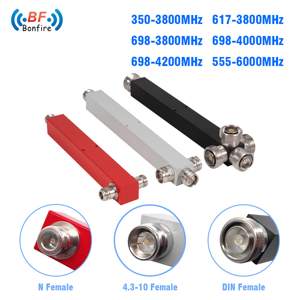 RF Passive Wideband 350-3800MHz 4.3-10 F 2 Way Power Splitter, Pim-160dbc, IP65