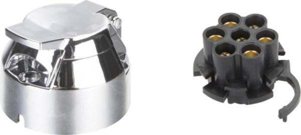 Buy cheap Chorme Plated 7 Prong Trailer Plug Adapter Trailer Electrical Socket from wholesalers