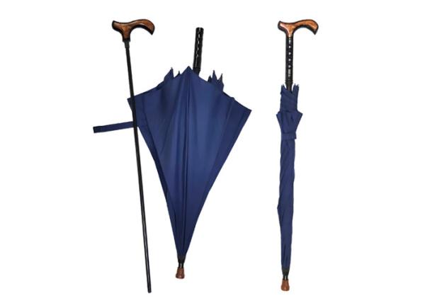 Buy cheap Adjustable Height Golden Stand Hiking Stick Umbrella , Walking Cane Umbrella For Climbing from wholesalers
