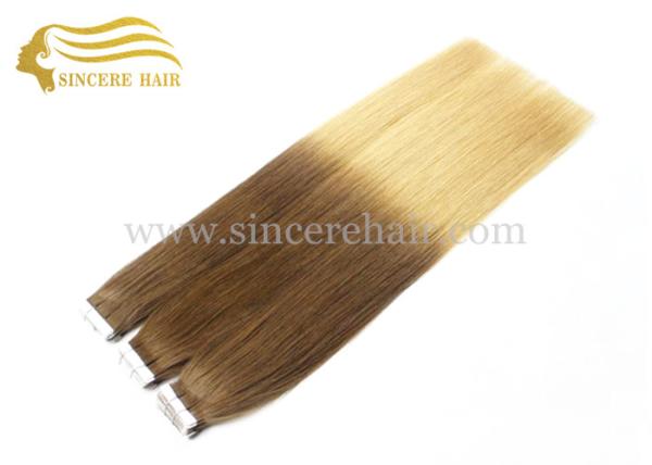 Buy cheap Hot Selling 24 Inch Ombre Blonde Double Drawn Seamless Tape In Remy Human Hair Extensions for sale from wholesalers