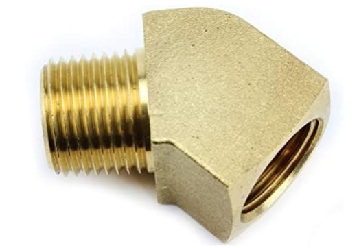 Buy cheap 45 Degree 1/8" NPT Pipe Thread Brass Street Elbow Fitting from wholesalers