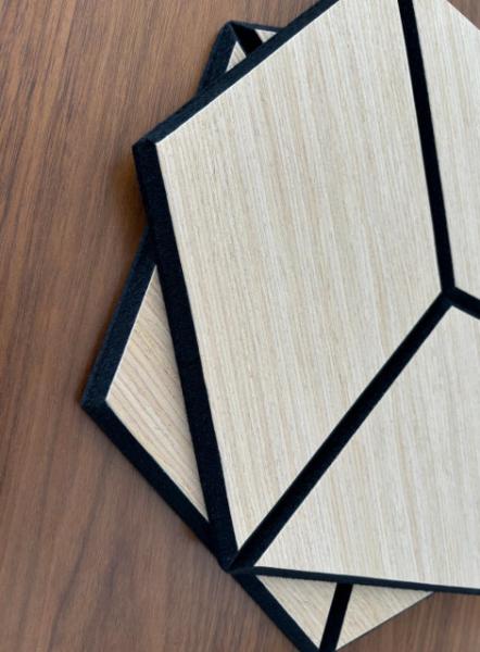 Buy cheap Wood Veneer PET Acoustic Panel Wall Decoration Lightweight Wall Panel Without MDF from wholesalers