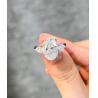 Buy cheap Lab Made Diamond Jewelry Three Stones Engagement Wedding Rings Cultivated Diamonds from wholesalers