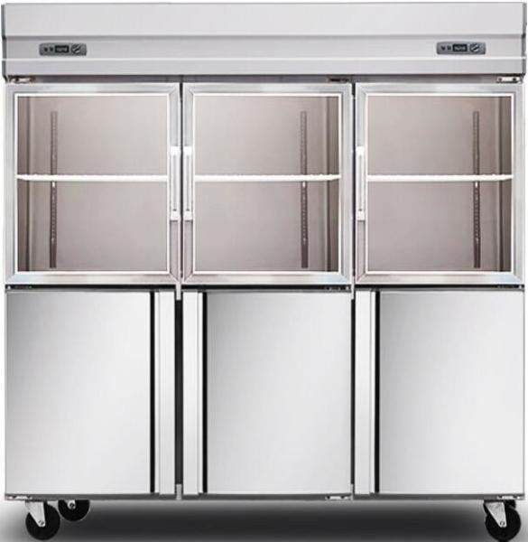 Buy cheap 1600L Glass Door Commercial Kitchen Refrigerator , Stainless Steel Kitchen Appliances from wholesalers