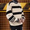 Buy cheap small quantity clothing manufacturer Drop Shoulder Graffiti Rainbow Striped Sweater Chenille Ins Lazy Half Turtleneck from wholesalers